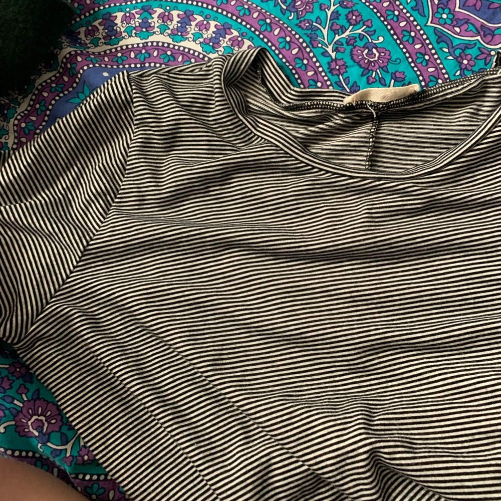 Short sleeve striped t shirt dress